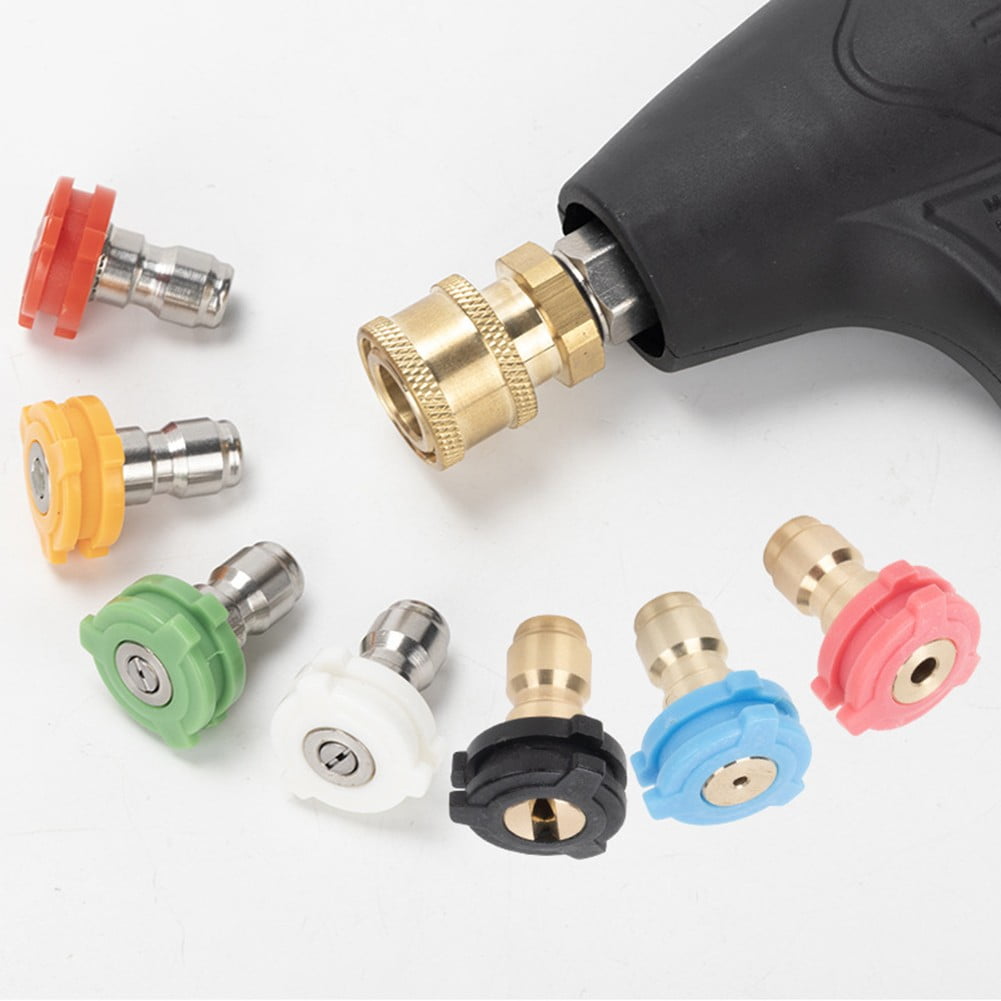 Car Washing Machine 1/4 Nozzle High Pressure Nozzle Fan-Shaped Quick Fittings 1 mm - Image 3