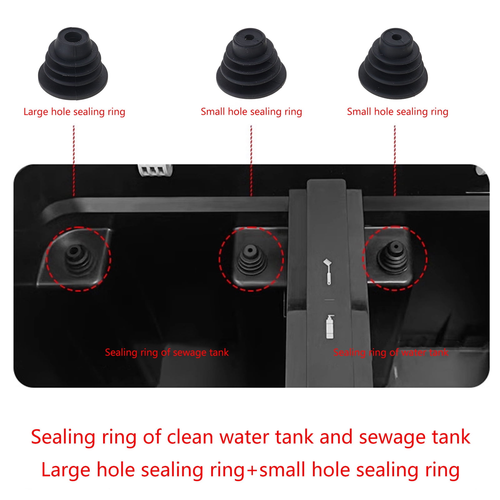 Reusable Water Tanks Sealing Rings for X1 X1 Sweeper Part Cleaing Attachment - Image 2