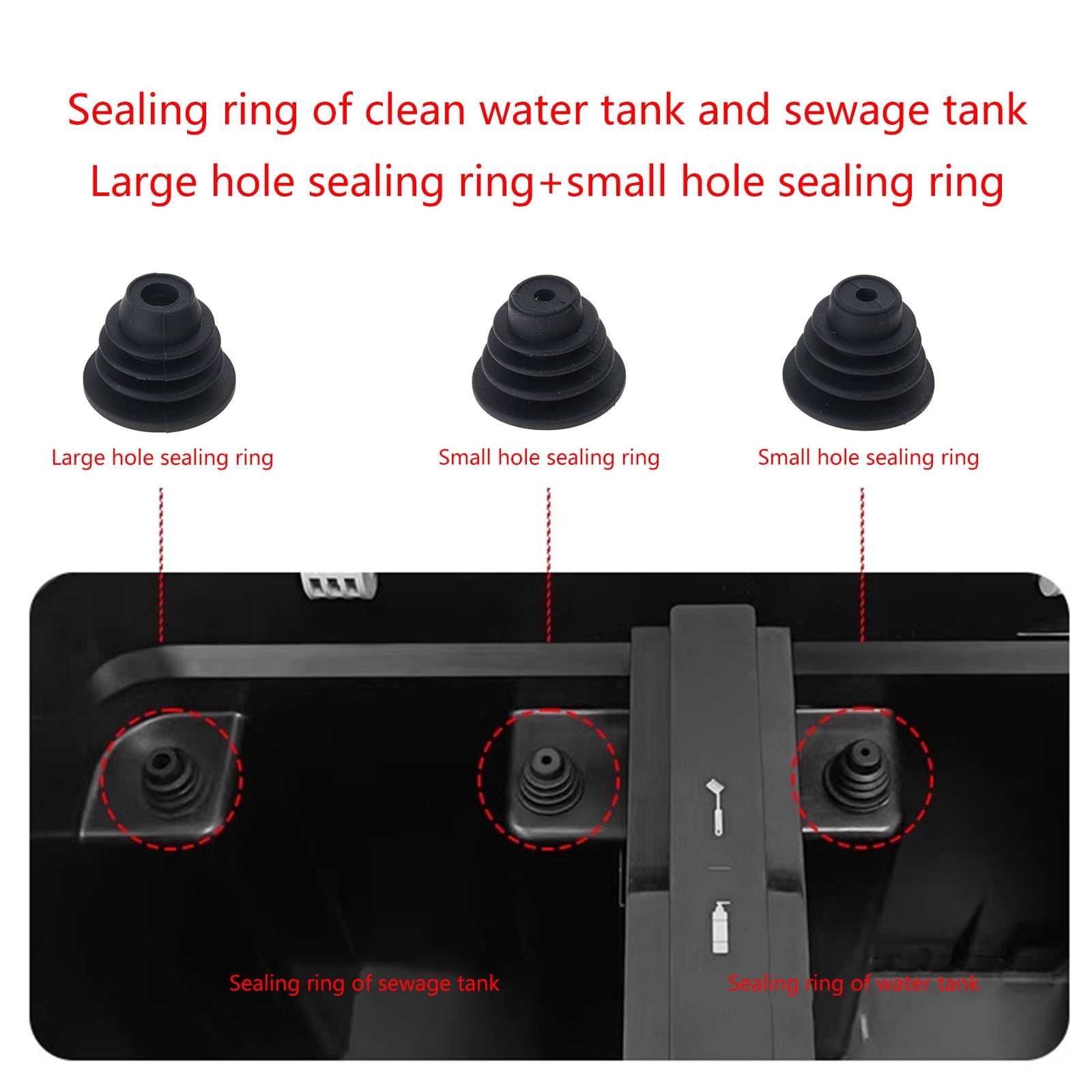 Reusable Water Tanks Sealing Rings for X1 X1 Sweeper Part Cleaing Attachment - Image 5