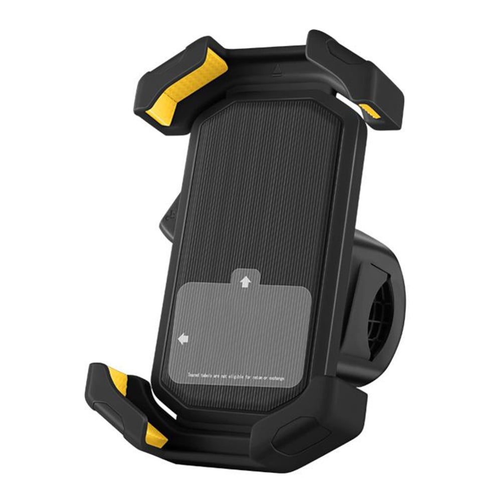 Adjustable Motorcycle Phone Holder With Silicone Protection For Secure Locking Black - Image 1