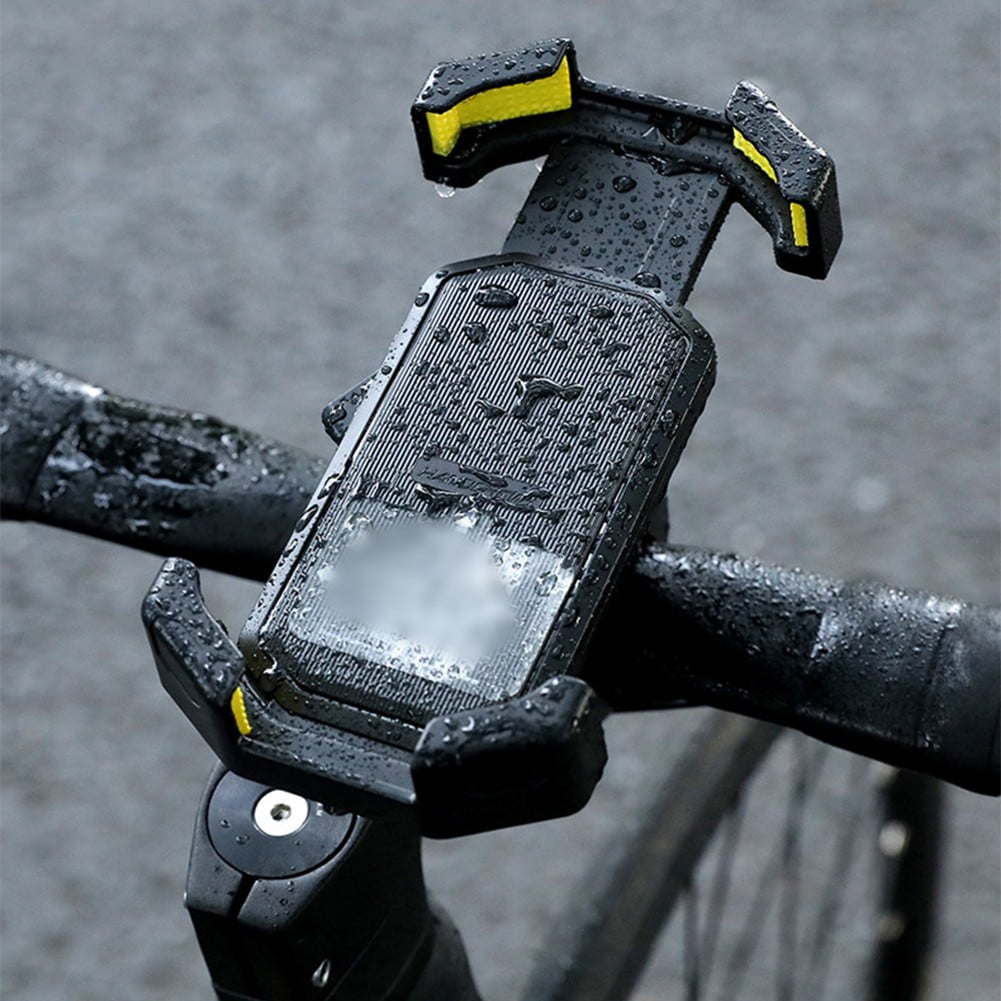 Adjustable Motorcycle Phone Holder With Silicone Protection For Secure Locking Black - Image 4