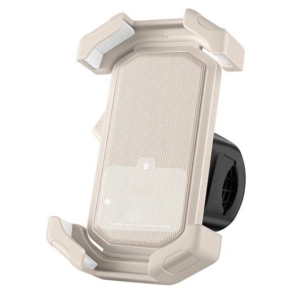 Adjustable Motorcycle Phone Holder With Silicone Protection For Secure Locking Grey - Image 1