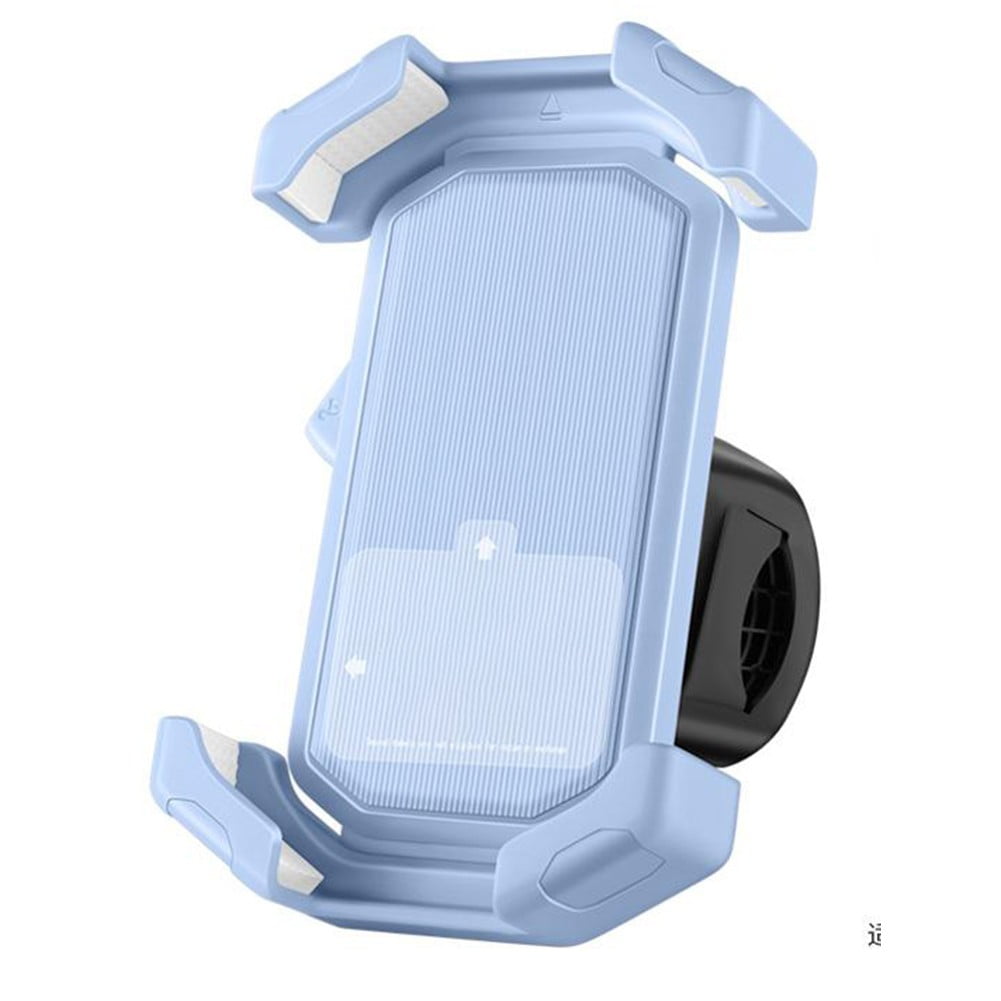 Adjustable Motorcycle Phone Holder With Silicone Protection For Secure Locking Light blue - Image 1