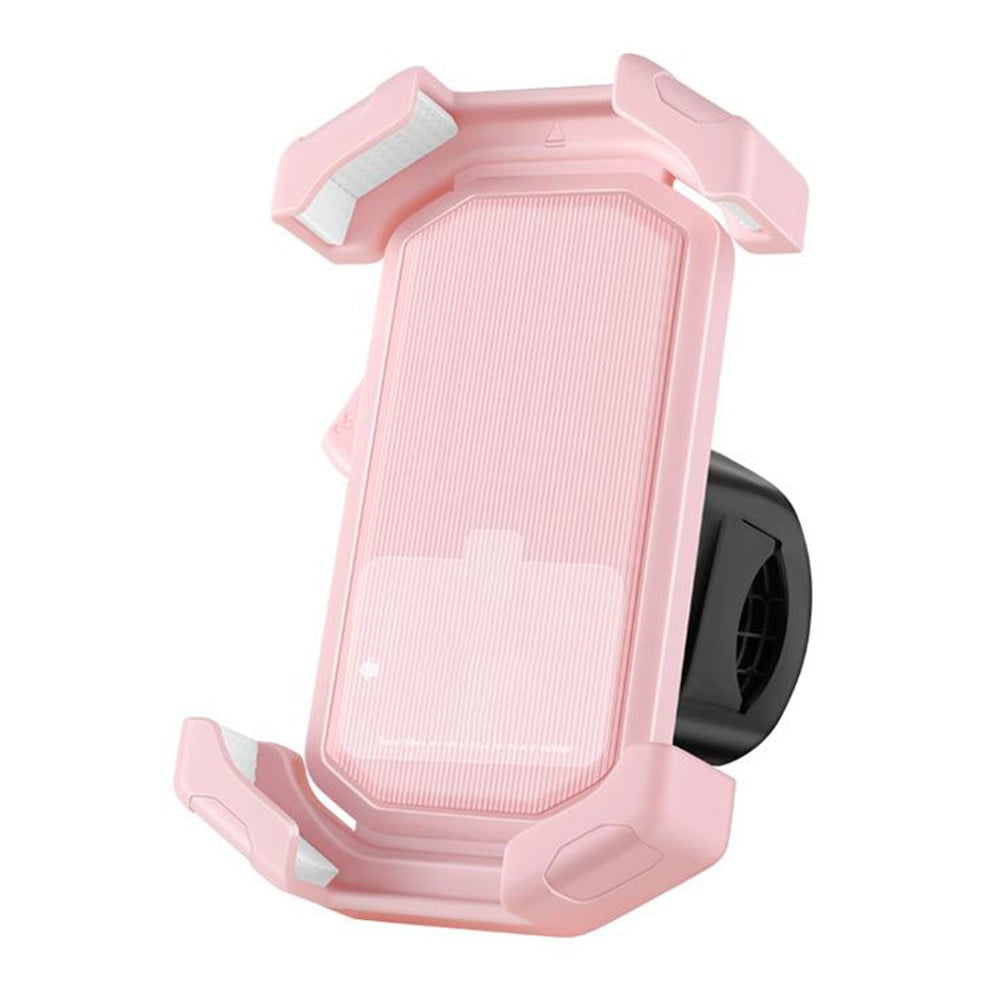 Adjustable Motorcycle Phone Holder With Silicone Protection For Secure Locking Pink - Image 1