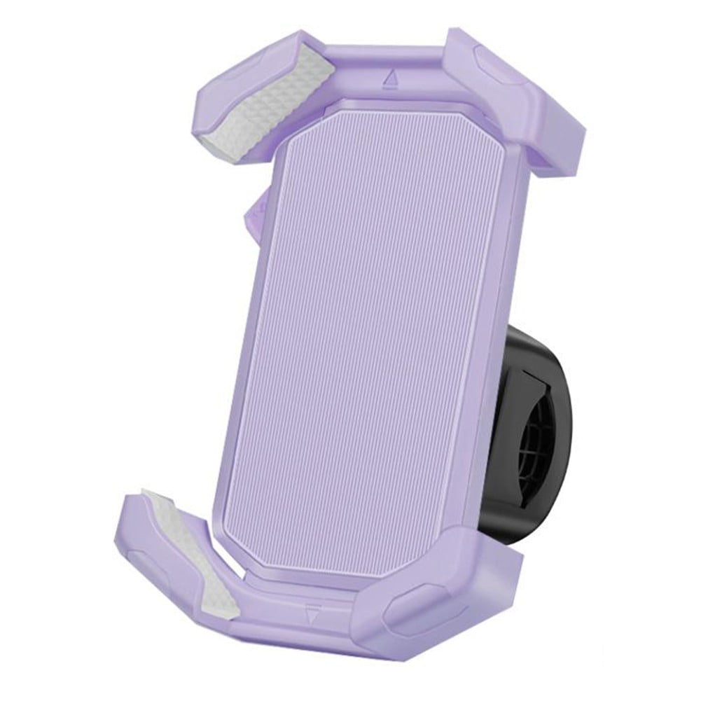Adjustable Motorcycle Phone Holder With Silicone Protection For Secure Locking Purple - Image 1