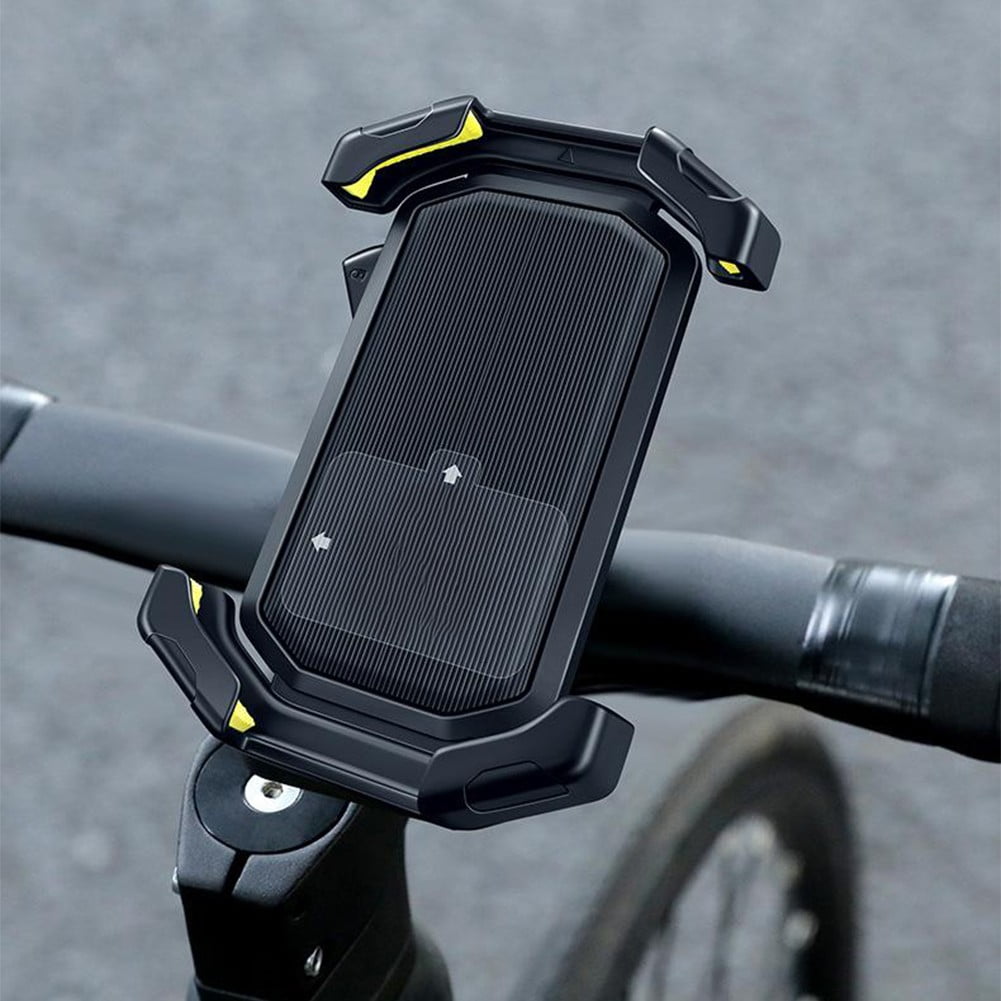 Adjustable Motorcycle Phone Holder With Silicone Protection For Secure Locking Yellow - Image 5