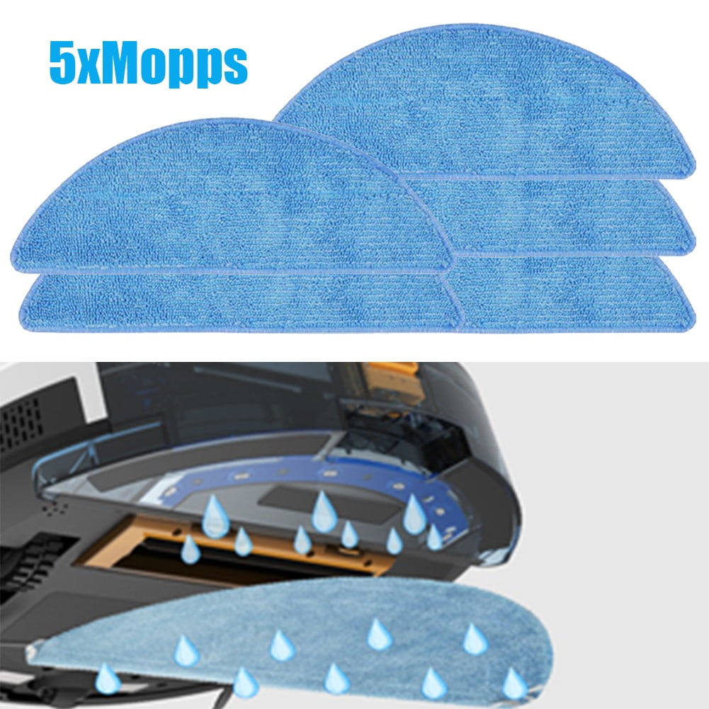 5Pcs Mop Cloth Mopping Cloths For Tesvor M1 S6 S4 Vacuum Cleaner Washable Replacement Mops Pad Sweeping Parts Sweeper Cleaning As Shown - Image 8