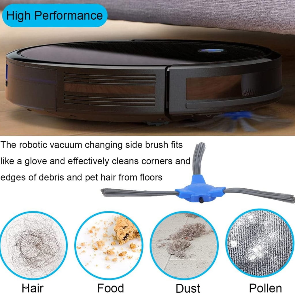 BQBQERT 10 Pack Replacement Side Brushes Tool Easy Installation Sweeper Part Suitable for 11S 30C Robot Vacuum - Image 7