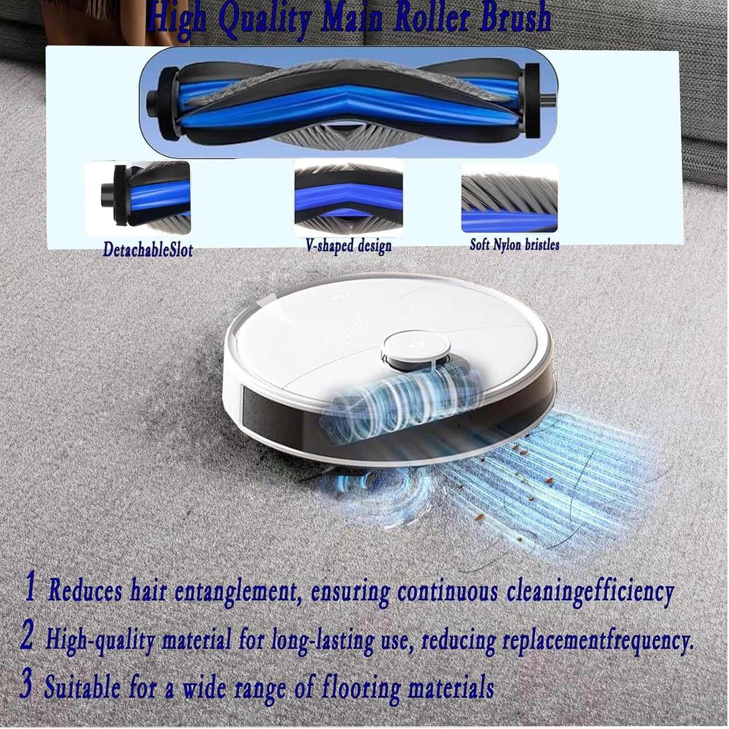 Replacement Parts for Lefant M3 Robot Vacuum Cleaner Accessories kit, 17Pcs 1 Main Brush 4 HEPA Filter 4 Mop Pad 4 Dust Bag 4 Side Brush$$Household Cleaning Products & Supplies - Image 6