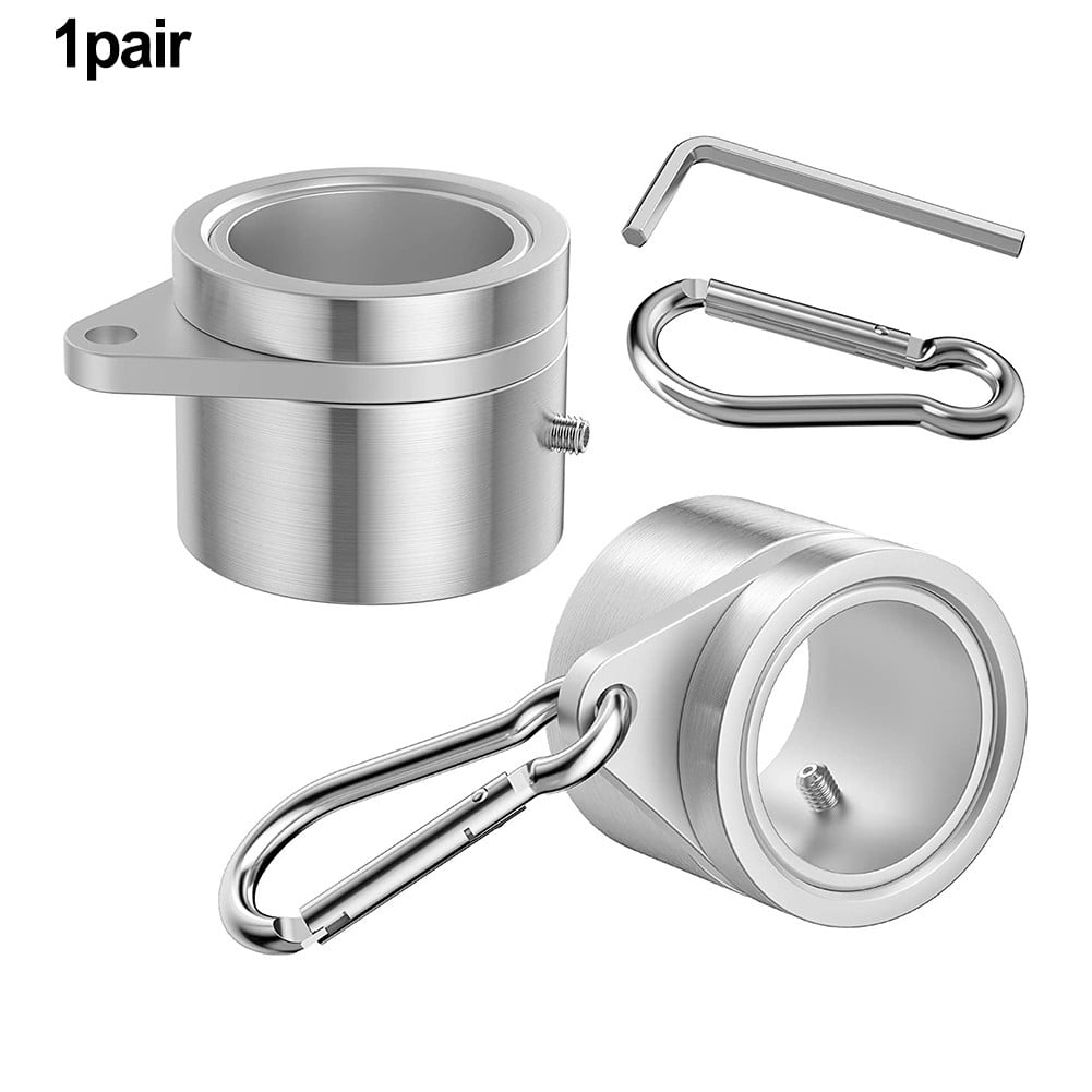 2pcs Flag Pole Ring Aluminum Alloy for 0.75-1 in Pole 360° Rotating Anti-Wrap - Image 1