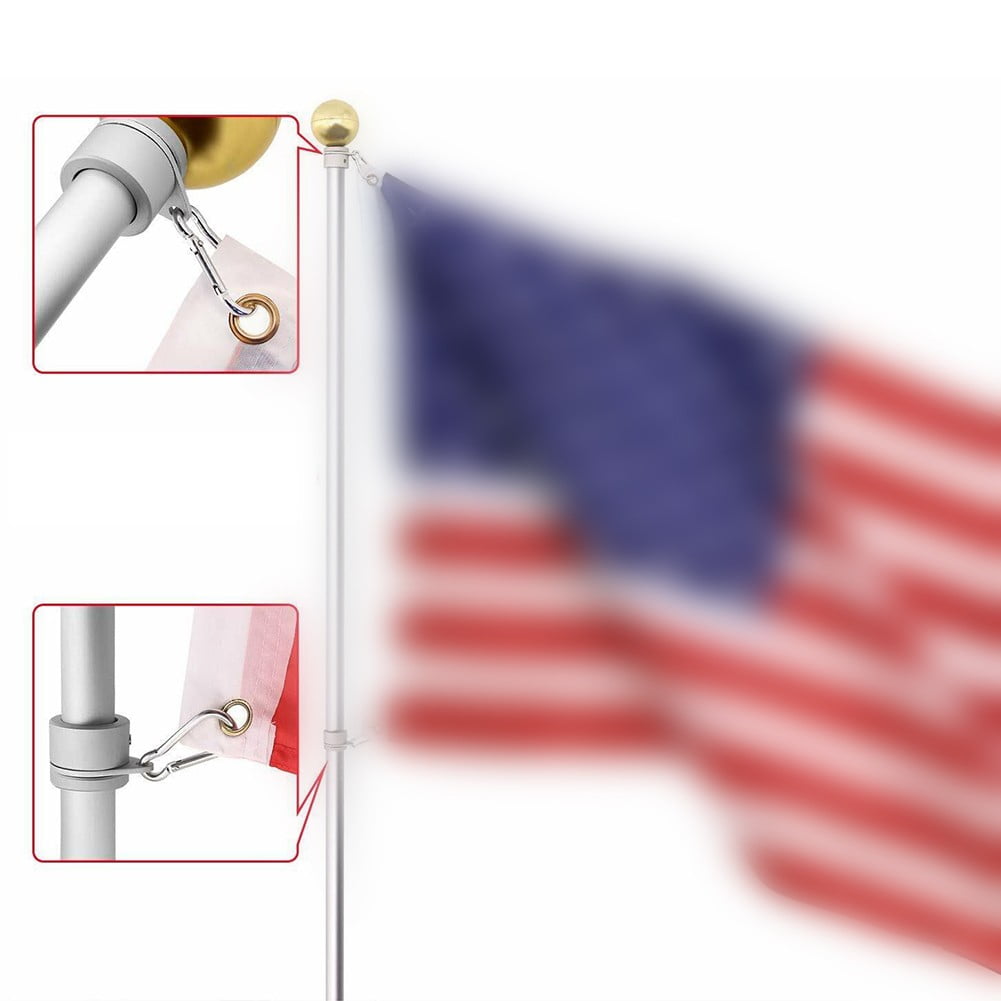 2pcs Flag Pole Ring Aluminum Alloy for 0.75-1 in Pole 360° Rotating Anti-Wrap - Image 4