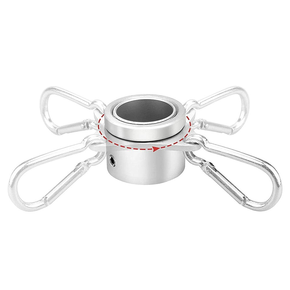 2pcs Flag Pole Ring Aluminum Alloy for 0.75-1 in Pole 360° Rotating Anti-Wrap - Image 5