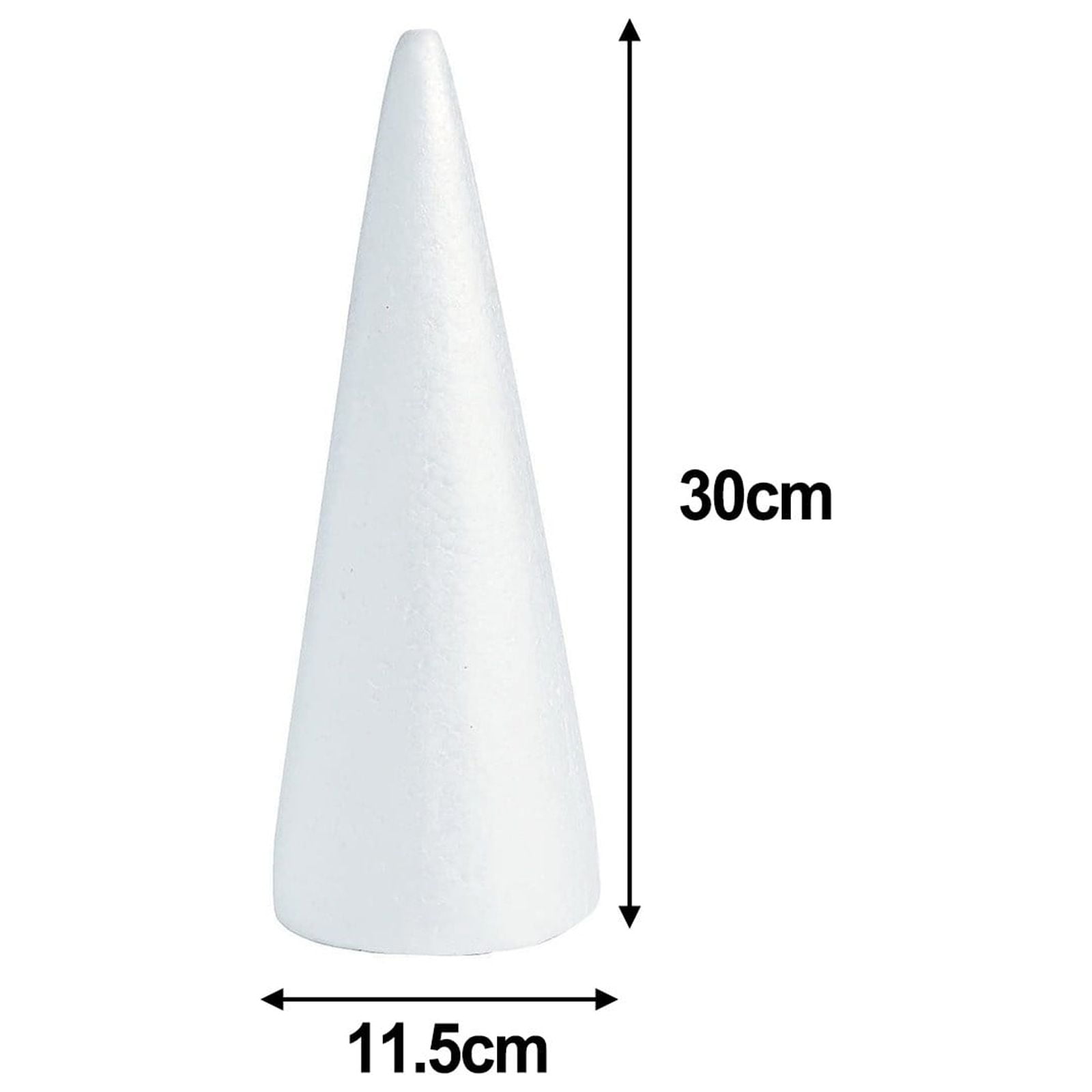Lierteer Styrofoam Foam Cones Polystyrene for Crafts DIY Painting Triangle Tree 30cmX11.5cm - Image 3