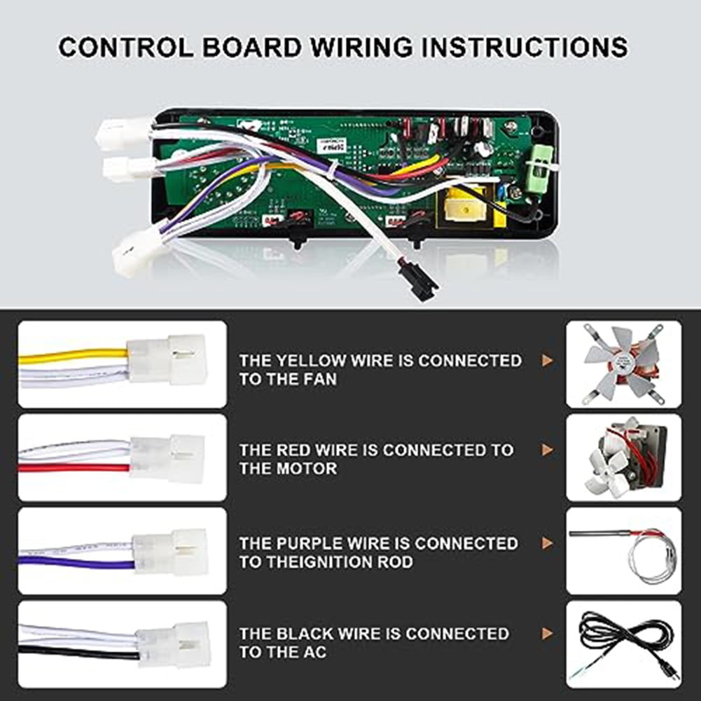 Temperature Controller for Pit Boss Grill/Smoker, Square Digital Thermostat Controller Board for PitBoss Grills with Display Adjustable Temperature 200°F-450°F, 120V 60Hz - Image 4