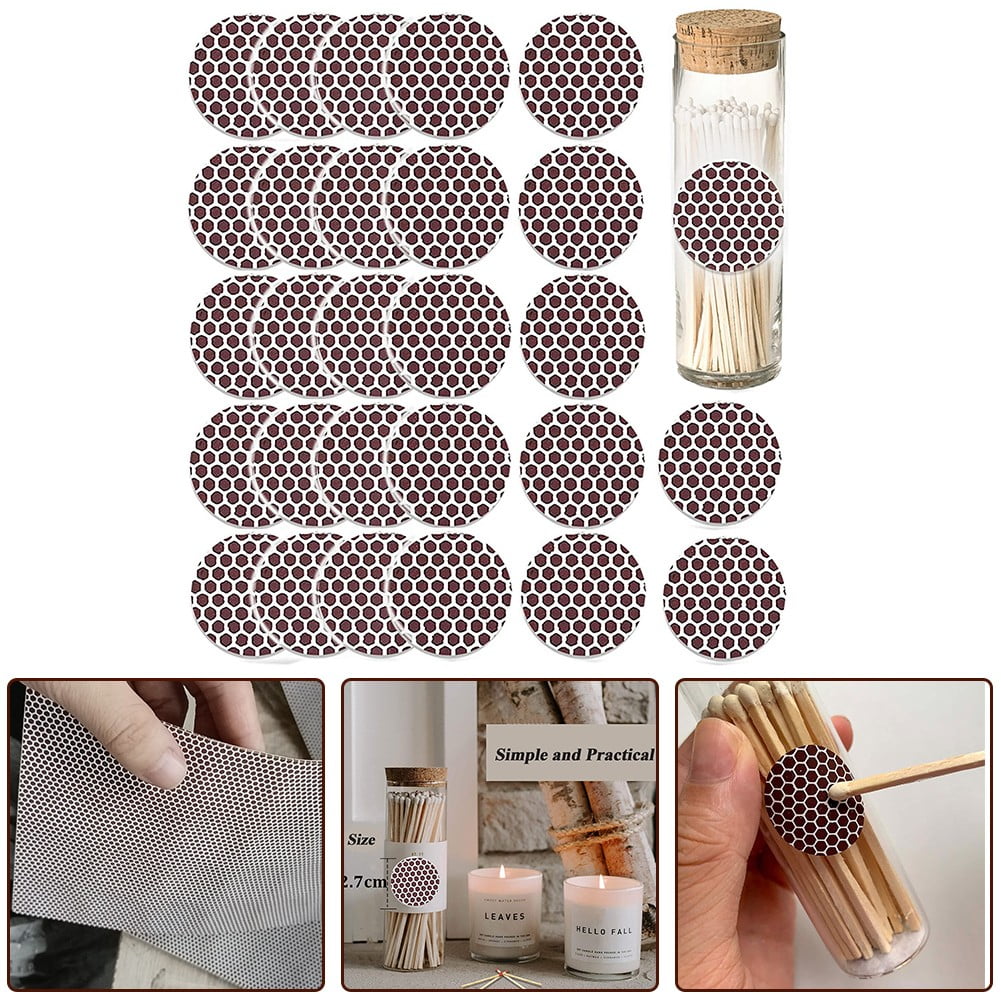ALSLIAO Round Matches Sticker Strip Matchstick Paper Diy Striker Adhesive Accessories - Image 4