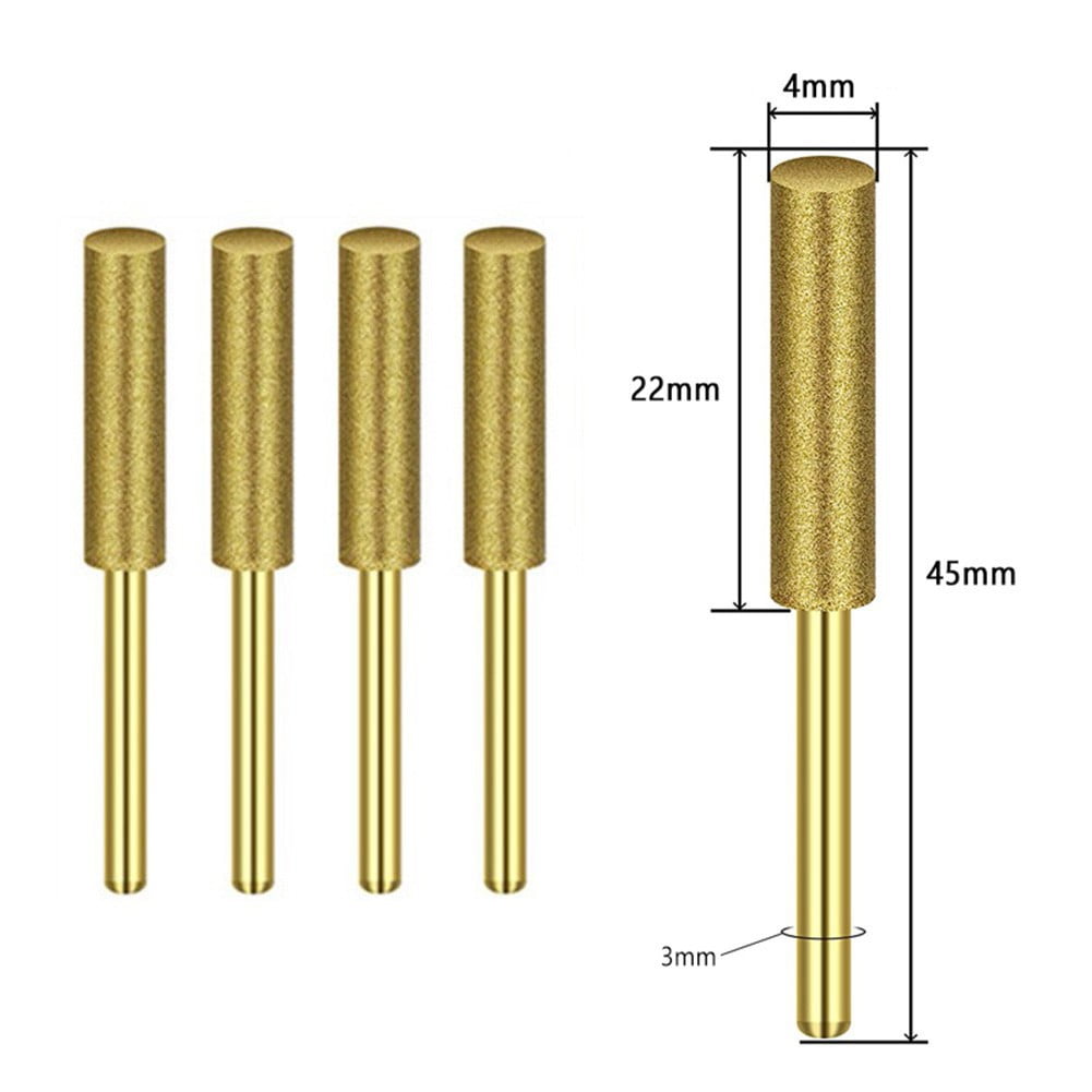 12Pcs Diamond Chainsaw Sharpener, High Hardness Titanium Plated Burr Grinding - Image 4