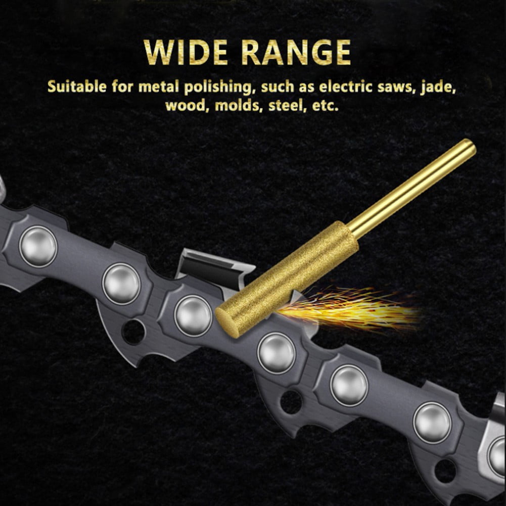 12Pcs Diamond Chainsaw Sharpener, High Hardness Titanium Plated Burr Grinding - Image 6