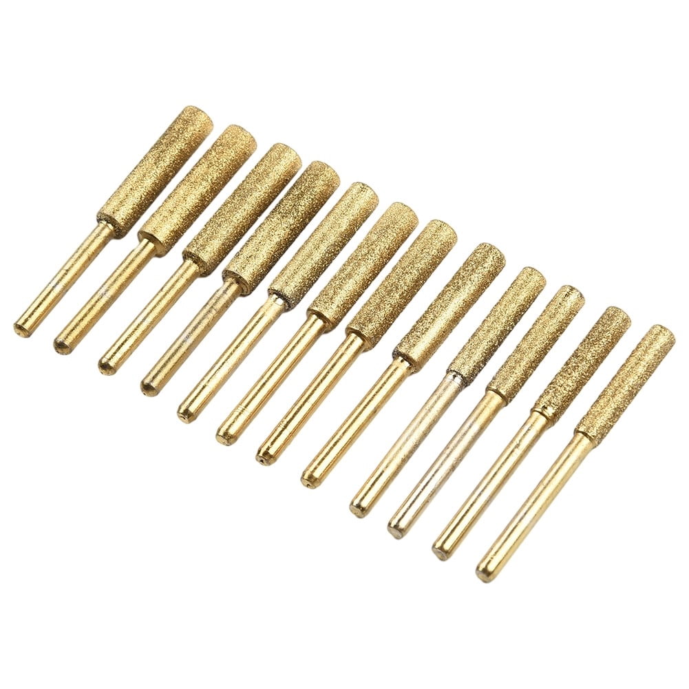 12Pcs Diamond Chainsaw Sharpener, High Hardness Titanium Plated Burr Grinding - Image 8