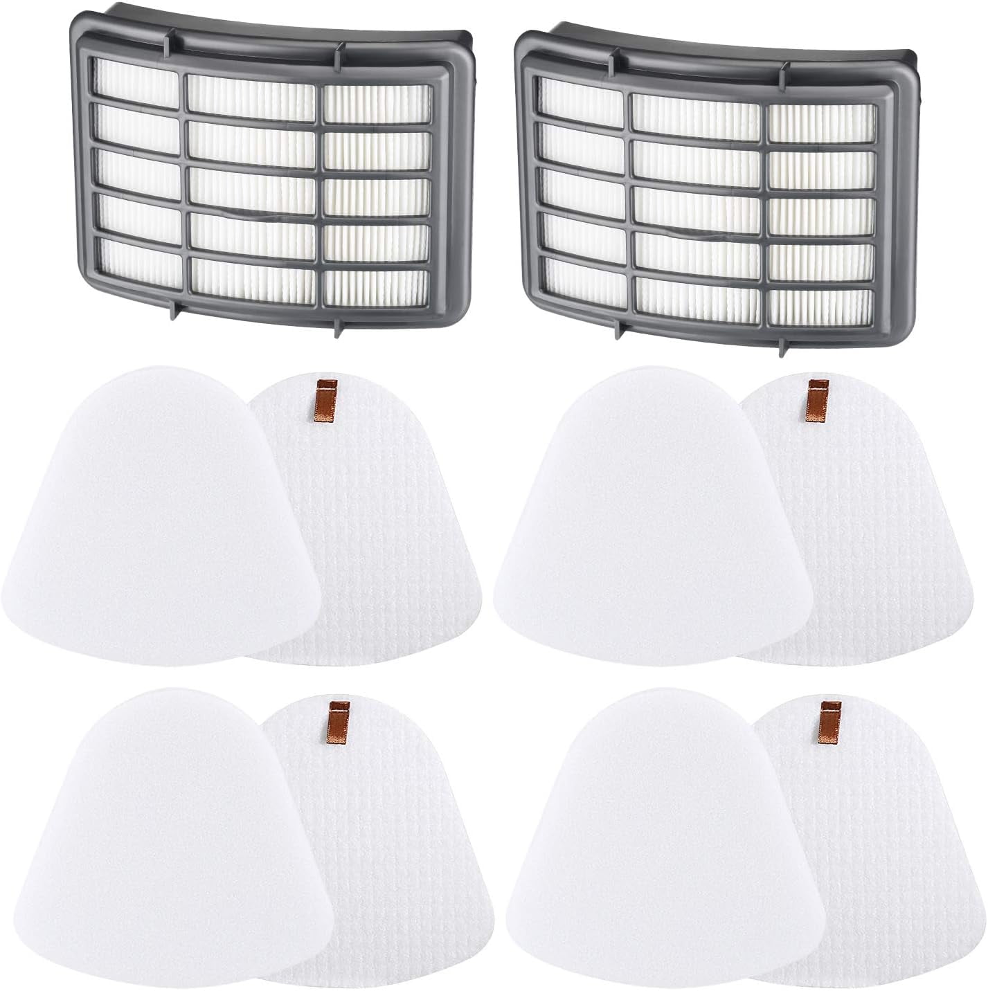 2 HEPA + 4 Foam & Felt Filters for Shark Navigator Lift-Away NV350, NV351, NV352, NV355, NV356E, NV357, NV360, NV370, NV391, UV440, UV490, UV540, Part # XFF350 & XHF350 Replacement Filter - Image 1