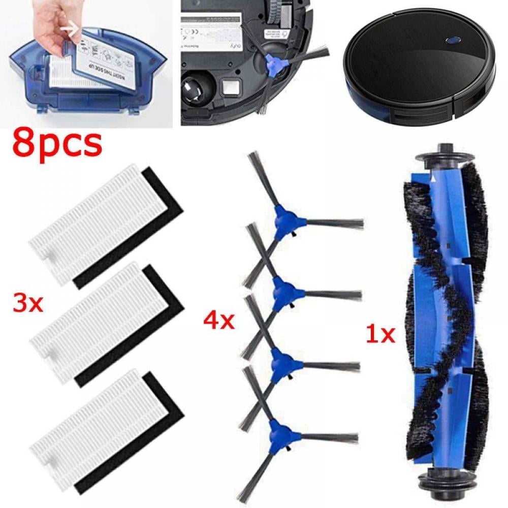 8Pcs Replacement Parts Compatible with Robot Vacuum Cleaner RoboVac 11S, 12, 15T, 15C, 25C, 30, 30C Slim Carpet Sweeper Filter Side Spin Brushes & Main Roller Brush Attachment - Image 1