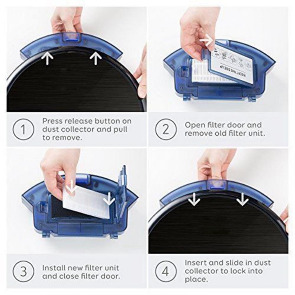 8Pcs Replacement Parts Compatible with Robot Vacuum Cleaner RoboVac 11S, 12, 15T, 15C, 25C, 30, 30C Slim Carpet Sweeper Filter Side Spin Brushes & Main Roller Brush Attachment - Image 3