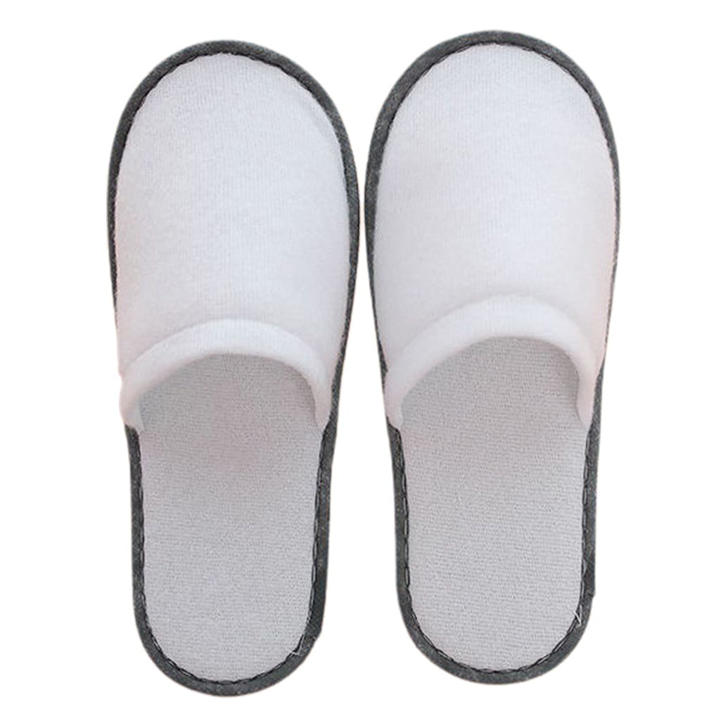 10Pairs Spa Hotel Guest Soft Slippers Closed Toe Disposable Travel Slipper - Image 3