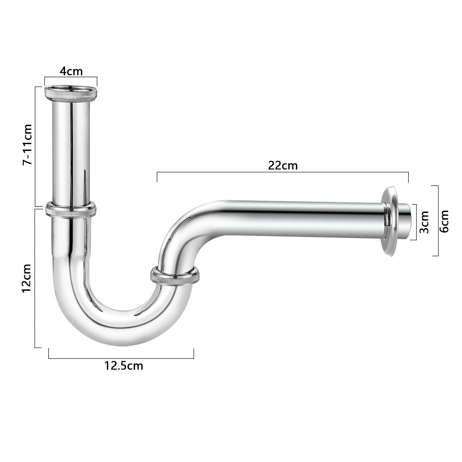 Stainless Steel 1/4' X 32Mm Waste Drain Valve Siphon Syphon for Faucet Sink - Image 1