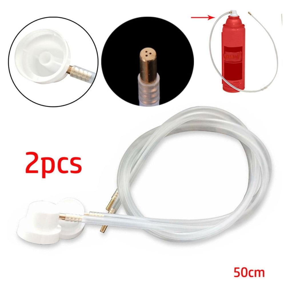 2Pcs Fluid Film Nozzle Extension Hose for Aerosol Cans Spray 50Cm - Image 1