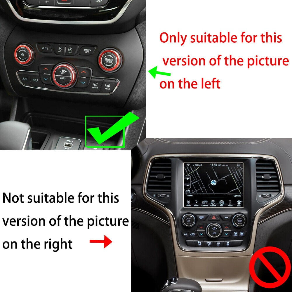 For Grand for Cherokee 2014-21 Black Aluminum Climate Volume Turn Knob Ring - Image 2
