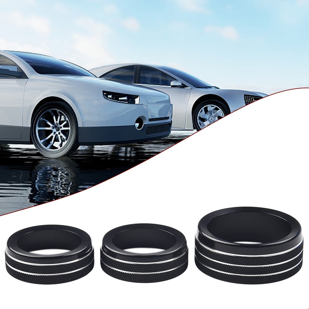 For Grand for Cherokee 2014-21 Black Aluminum Climate Volume Turn Knob Ring - Image 5