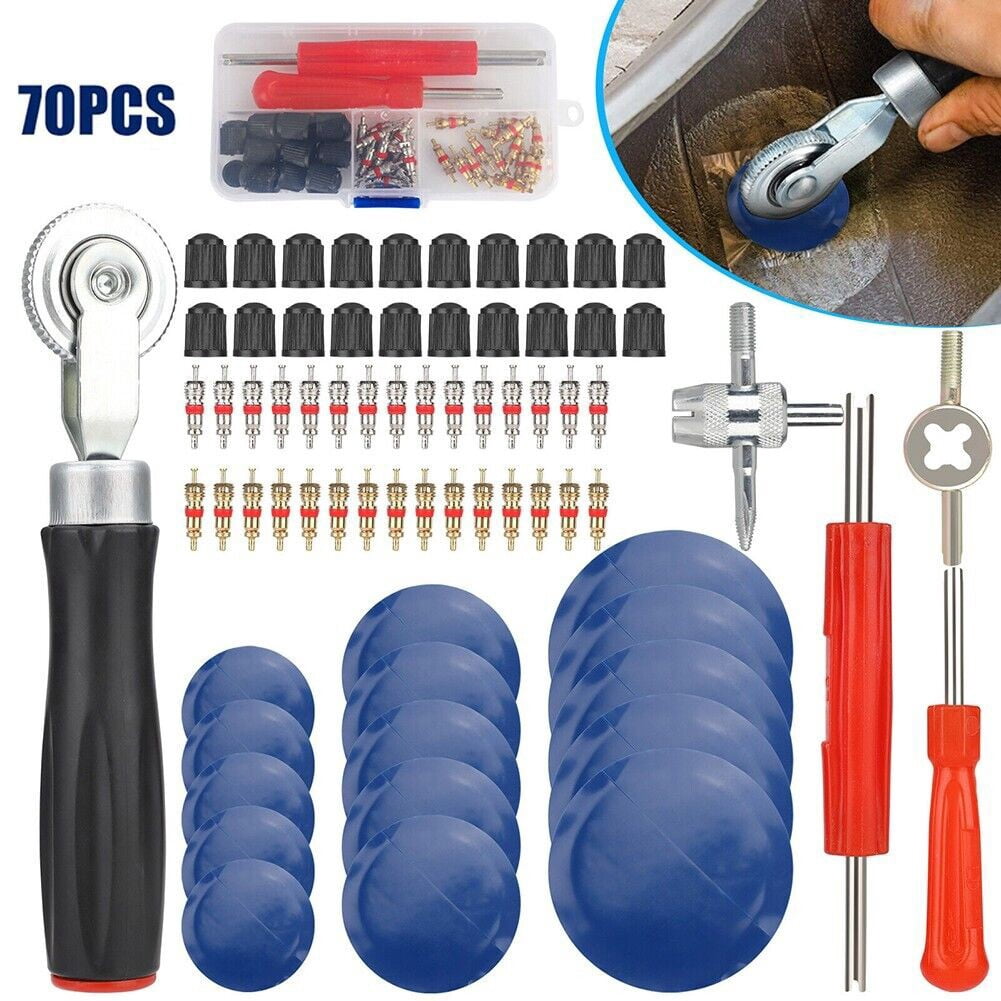 70Pcs 3 Sizes Car Truck Tire Repair Rubber Patch Tools Kit 32/42/58Mm W/ Roller - Image 8