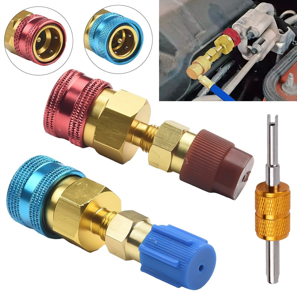 R1234Yf To R134A Quick Coupler Adapter Car Low Side Air Conditioning Fitting Kit - Image 1
