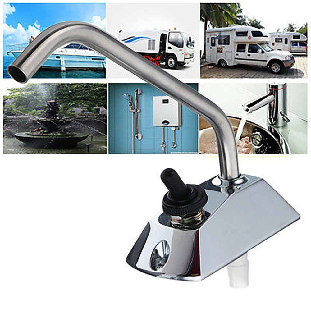 12V Galley Electric Water Pump Tap Faucet Water Tap W/ Switch for Caravan Boat - Image 1