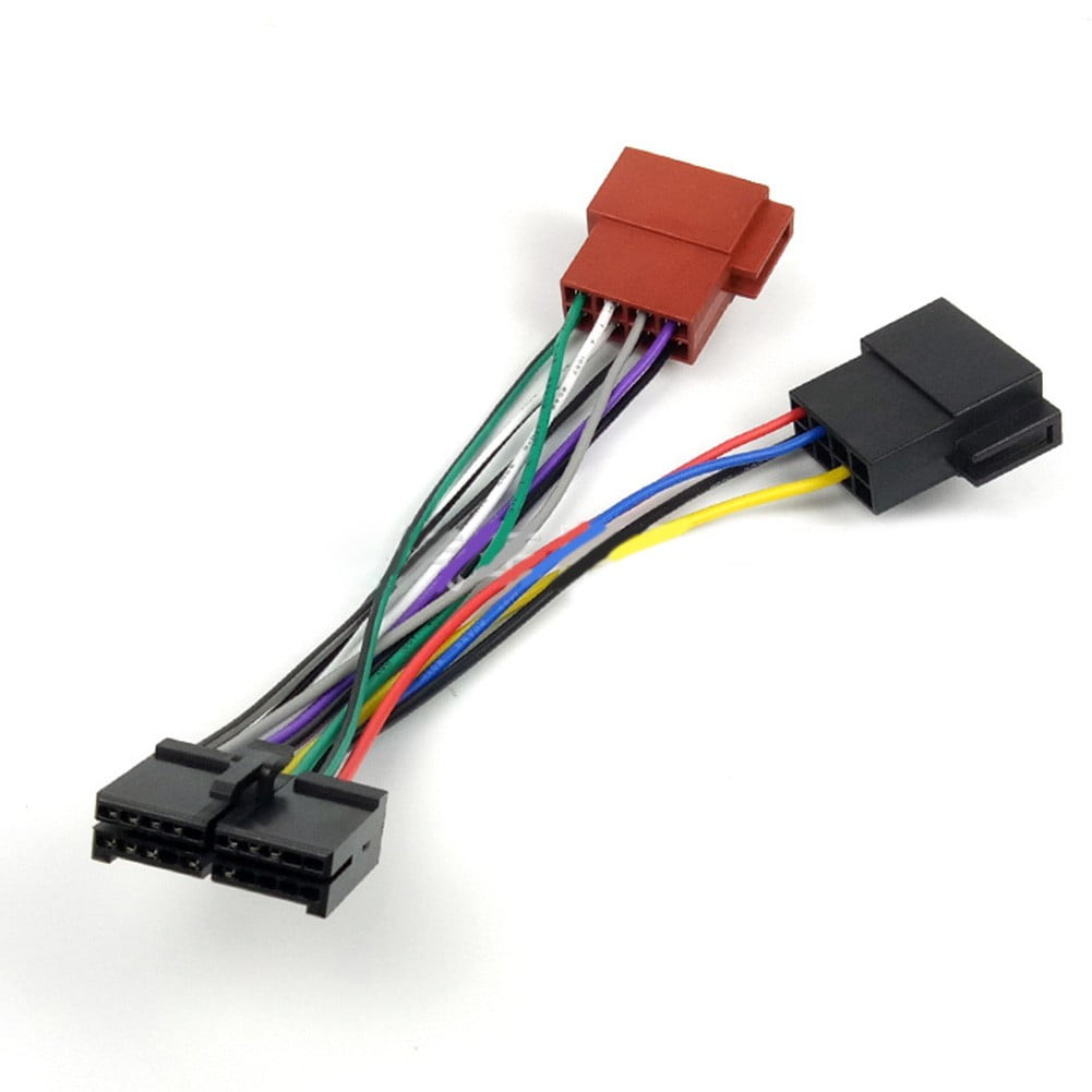 Car Radio Wire Harness 20 Pin Cd Audio Wiring Connector Iso Split Female Cable - Image 4