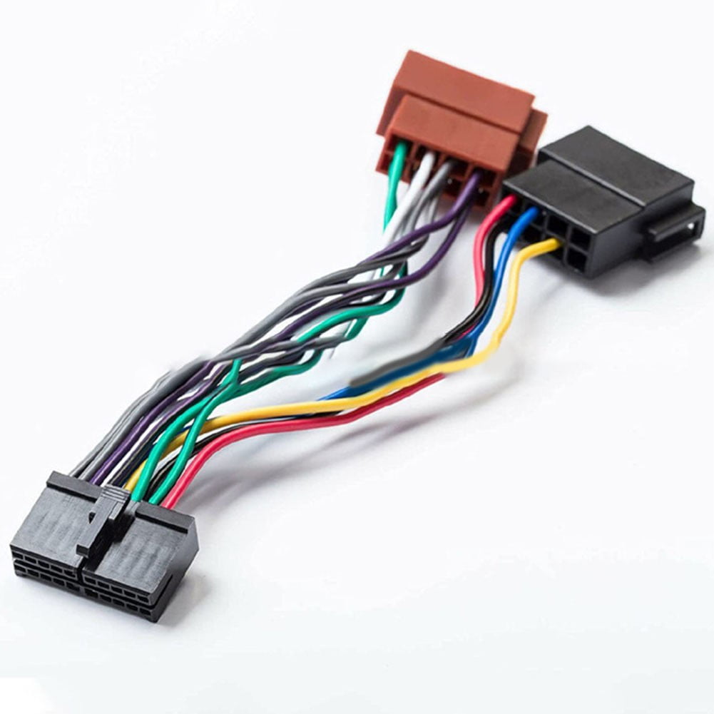 Car Radio Wire Harness 20 Pin Cd Audio Wiring Connector Iso Split Female Cable - Image 6