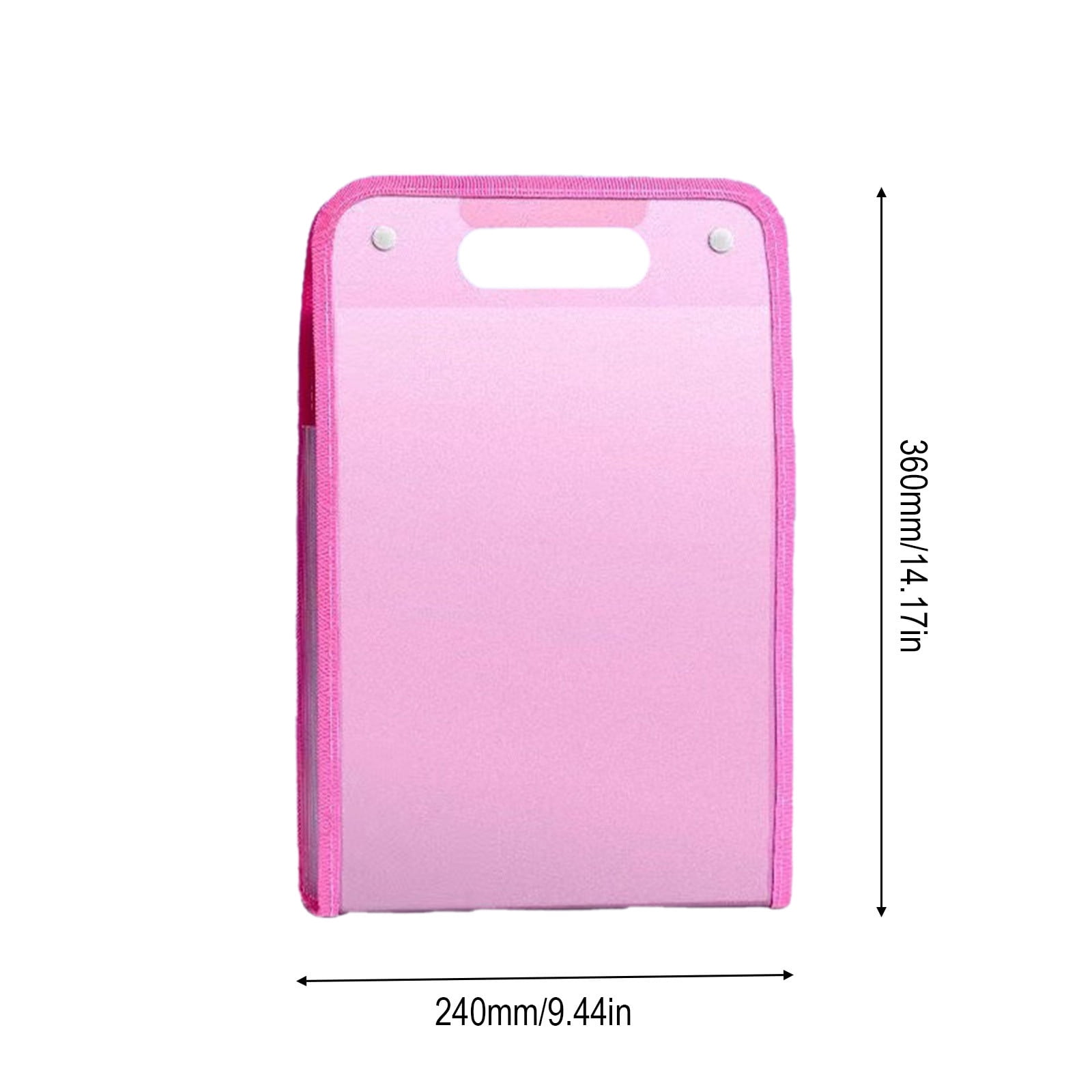 Portable Vertical Expanding Accordion Folder with 13 Pockets, Large Capacity File Organizer Bag A4 Letter Size P-ink - Image 3