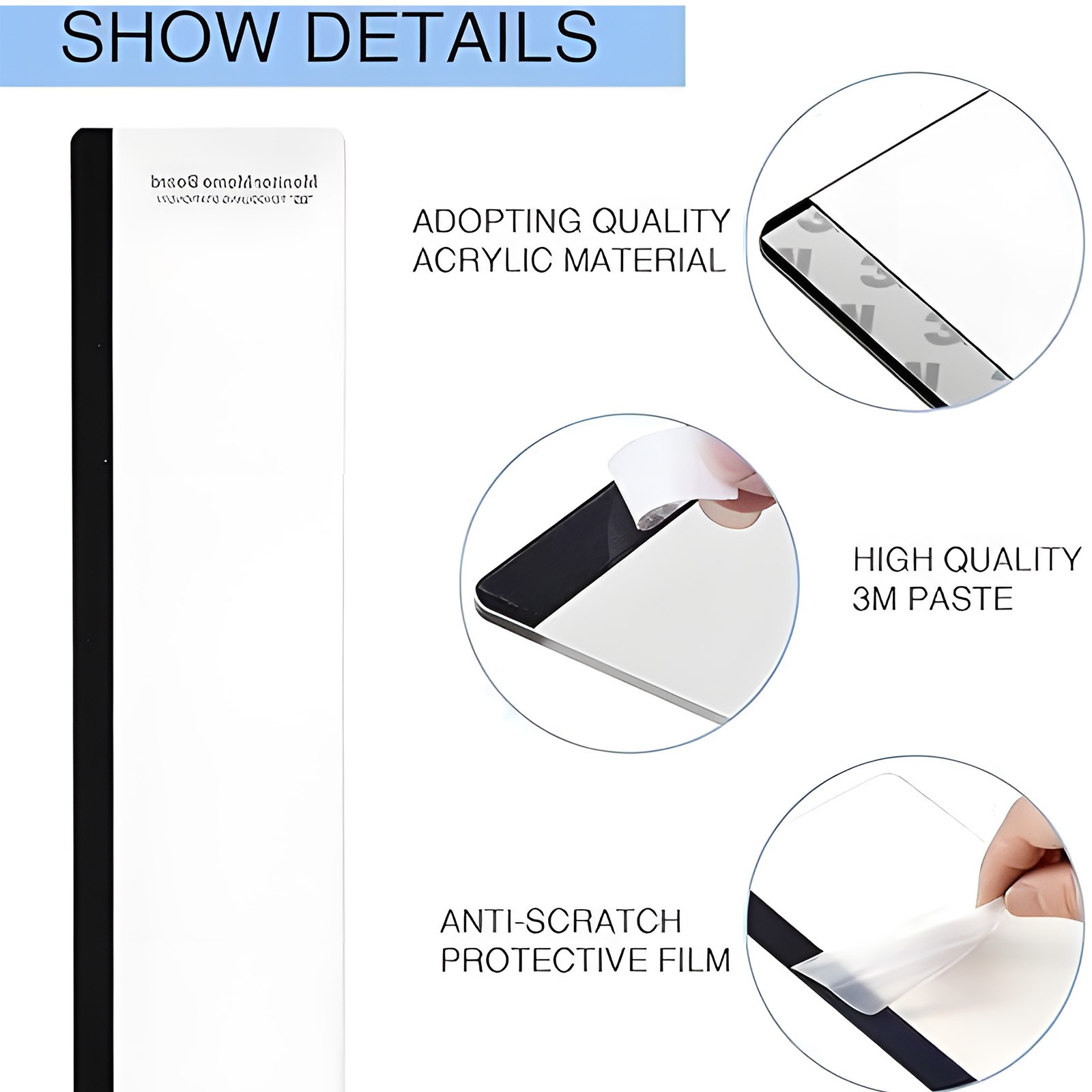 Office Desk Accessories Monitor Memo Board Computer Message Board Office Supplies for Women Men Computer Sticky Note Holder Home Office Accessories Desktop Message Office Decor Clear - Image 4