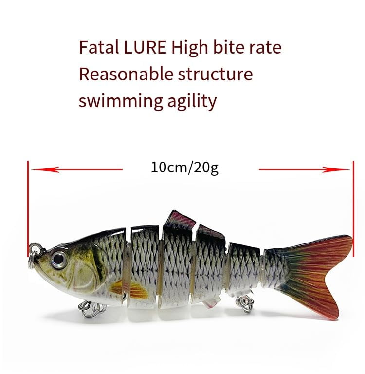 Wohany 6 Segment Swimbait Lures Crank baits Baits Hard Bait Fishing Lures - Image 6