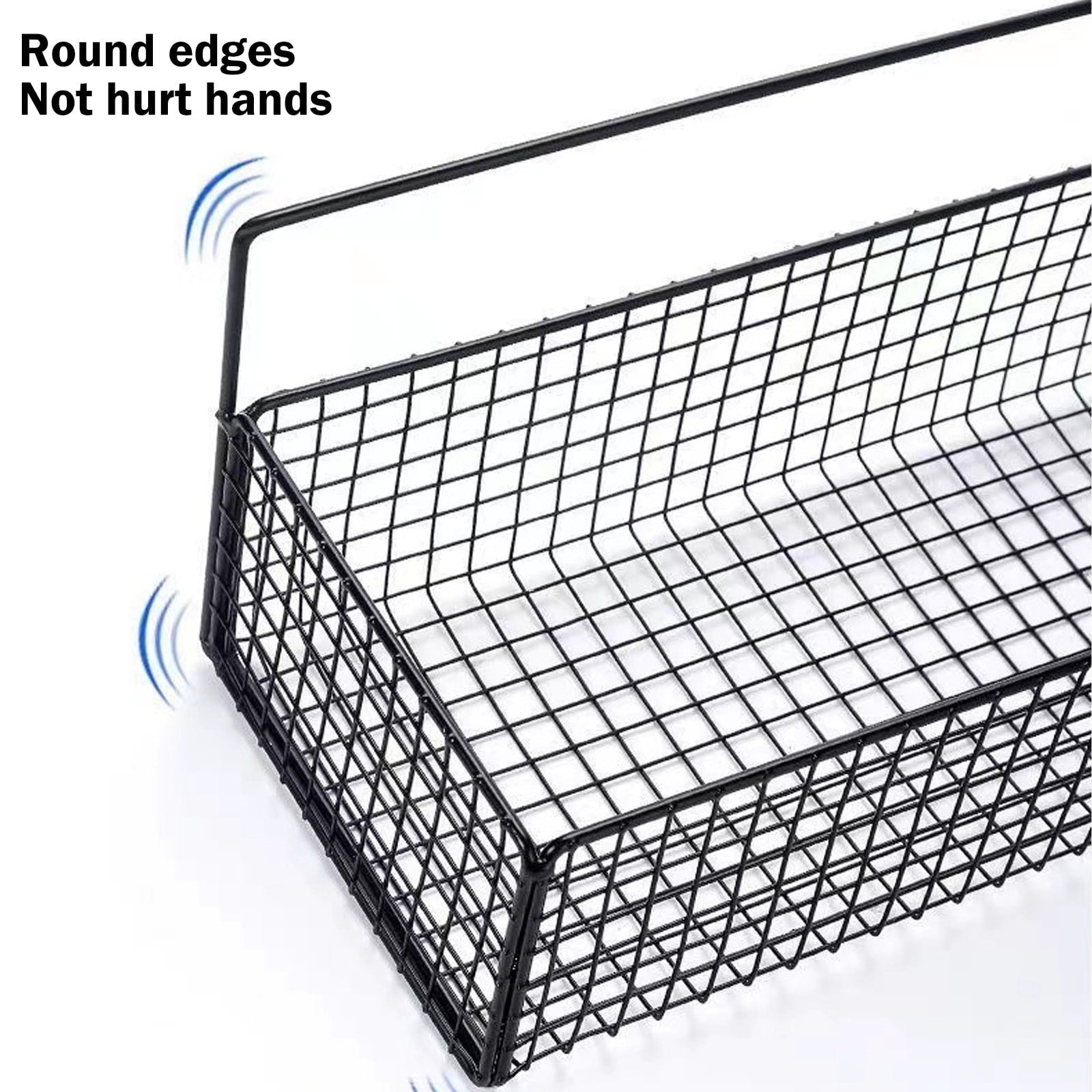 Hanging Floating Shelves, 2 Sets Of Wall Mounted Shelves For Wall Storage, Hanging Storage Shelf For Bathroom, Living Room, Bedroom, Kitchen Seasoning Rack Shower Toiletries Basket Black - Image 5
