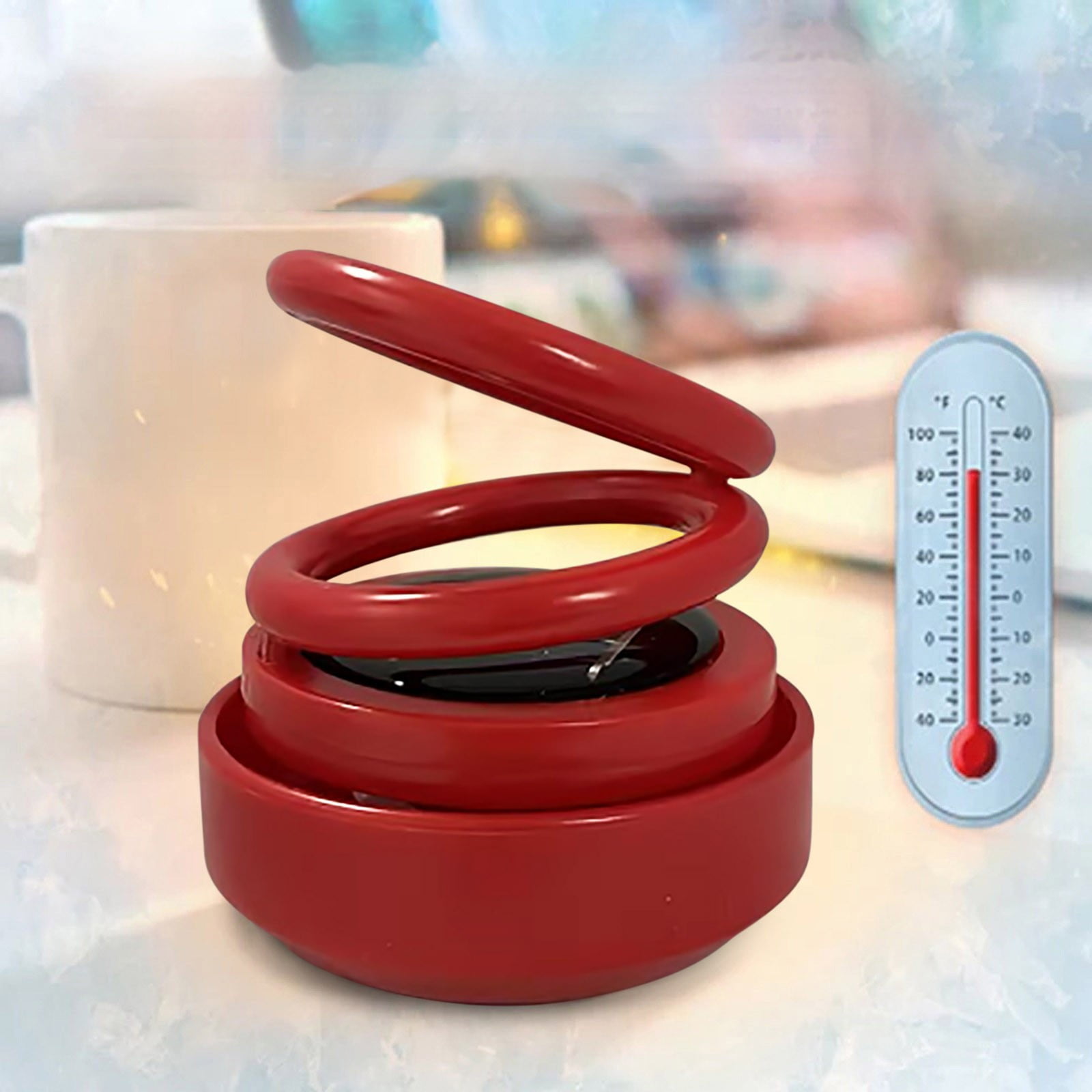 Portable Dynamic Molecular Heater,Heated Glass Fan Defroster Mini Car Heater Solar Anti-Icing Tool Kinetic Heating Portable Kinetic Molecular Car Defroster For Car Living Room Bedroom - Image 6