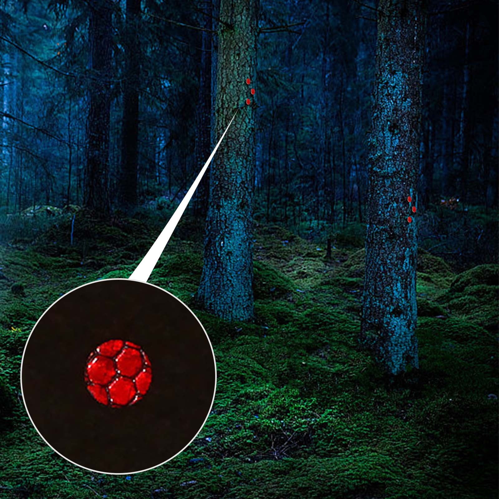 100 Pcs Reflective Tacks Trail Marking Tacks Reflective Trail Tacks Glow Tacks Reflective Trail Markers Mark Trail Reflective Thumb Tacks for Hunting Hiking Camping Tree Stand Green - Image 5