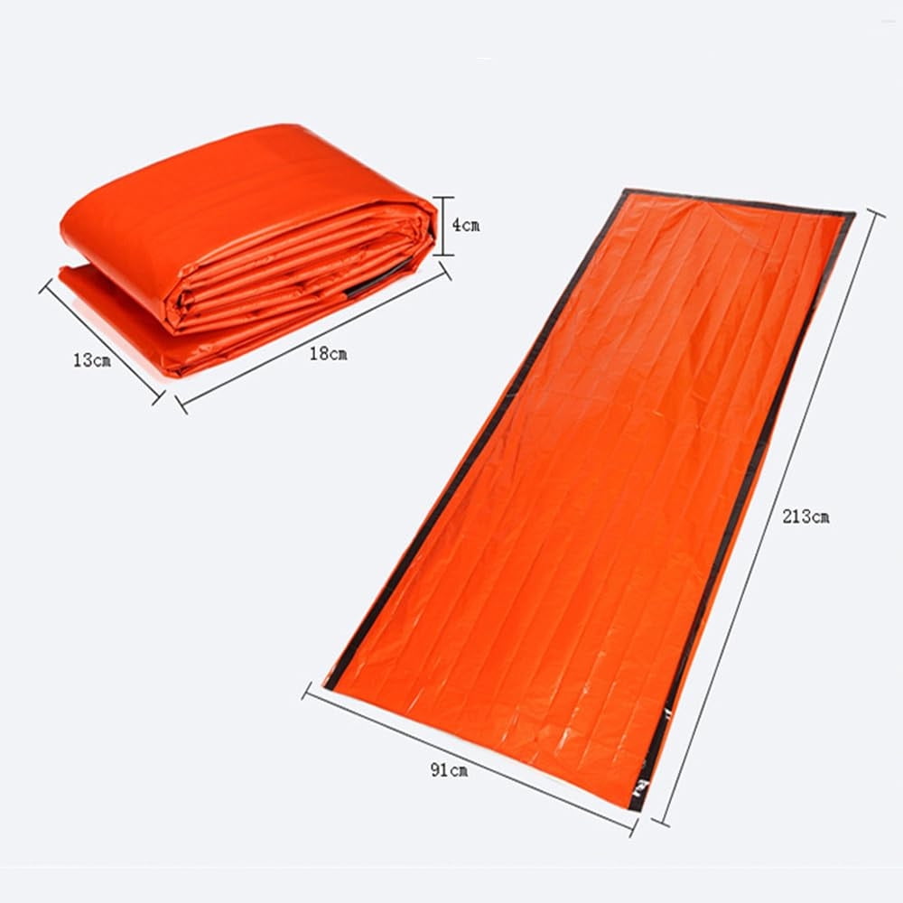 Emergency Sleeping Bag, Waterproof Emergency Sleeping Bags for Survival, 84X36in Sleeping Bag ,Pocket Size Survival Blanket, 3/4/5 PCS Thermal Bivy Sack for Outdoor Camping, Hiking 3PCS - Image 3
