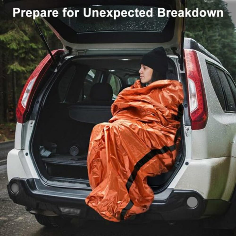 Emergency Sleeping Bag, Waterproof Emergency Sleeping Bags for Survival, 84X36in Sleeping Bag ,Pocket Size Survival Blanket, 3/4/5 PCS Thermal Bivy Sack for Outdoor Camping, Hiking 3PCS - Image 5