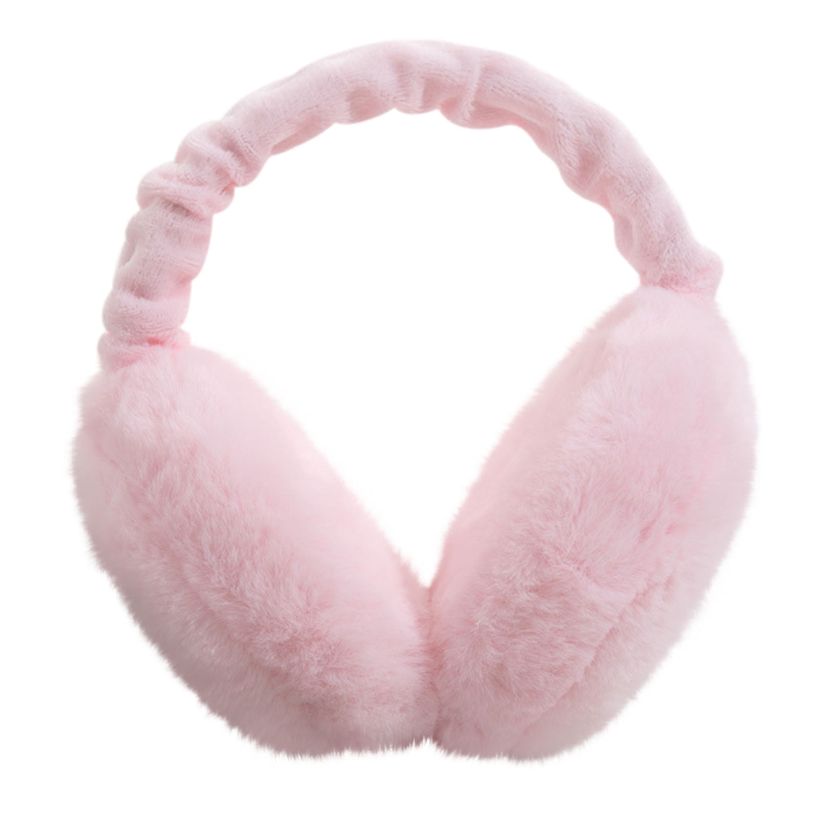 Women Ear Muffs Winter Girls White Earmuffs Fuzzy Kids Black Ear Muff Cute Fluffy Ear Warmers Foldable Ear Covers Boy Winter Thickened Earmuffs Foldable Hamburg Earmuffs Warm Earmuffs White - Image 2