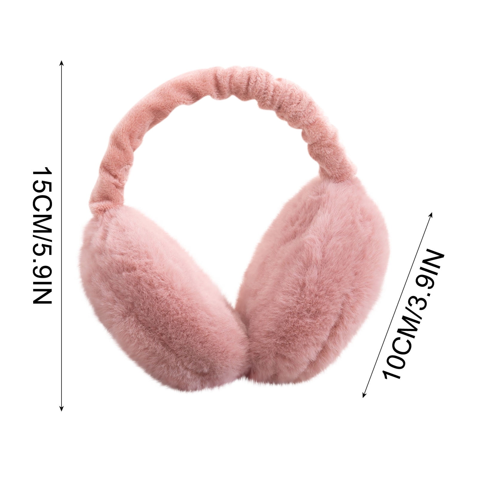 Women Ear Muffs Winter Girls White Earmuffs Fuzzy Kids Black Ear Muff Cute Fluffy Ear Warmers Foldable Ear Covers Boy Winter Thickened Earmuffs Foldable Hamburg Earmuffs Warm Earmuffs pink - Image 4