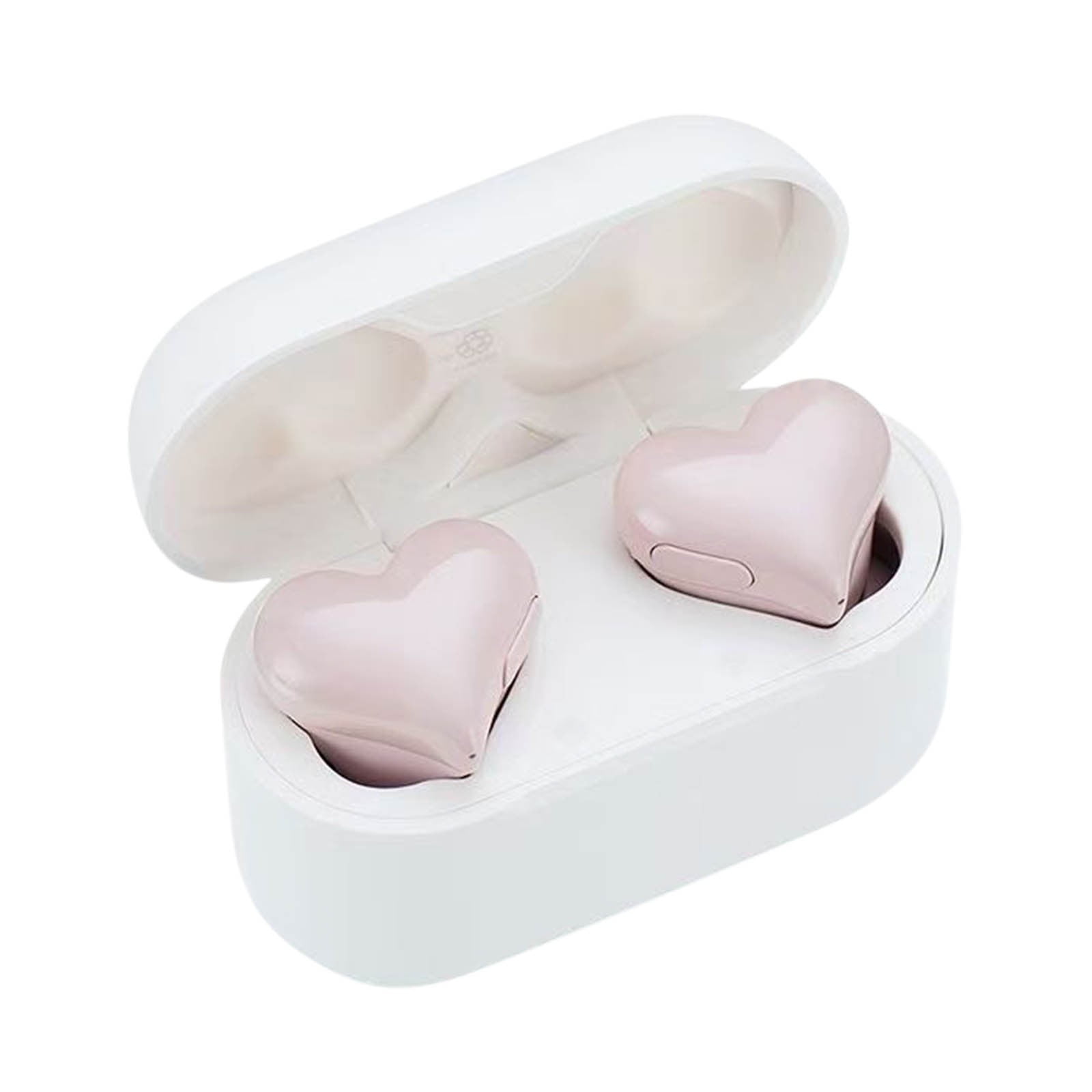 Heart Shaped Earbuds, Stylish Headphones HiFi Stereo Sound Waterproof Bluetooth 5.3 Earphones with Charging Case for Girls Women, Noise Reduction Sports Wireless In Ear Bluetooth Earphones Pink - Image 4