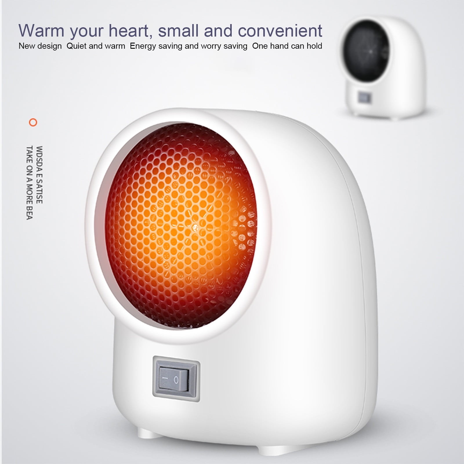 Space heater,Portable Quiet Desk Heater,Energy-Saving Bathroom Heater,Tipping and Overheating Protection,Fast Heating Small Space Warmer ABS PPS Energy Saving Indoor Decor for Desk Pink - Image 5
