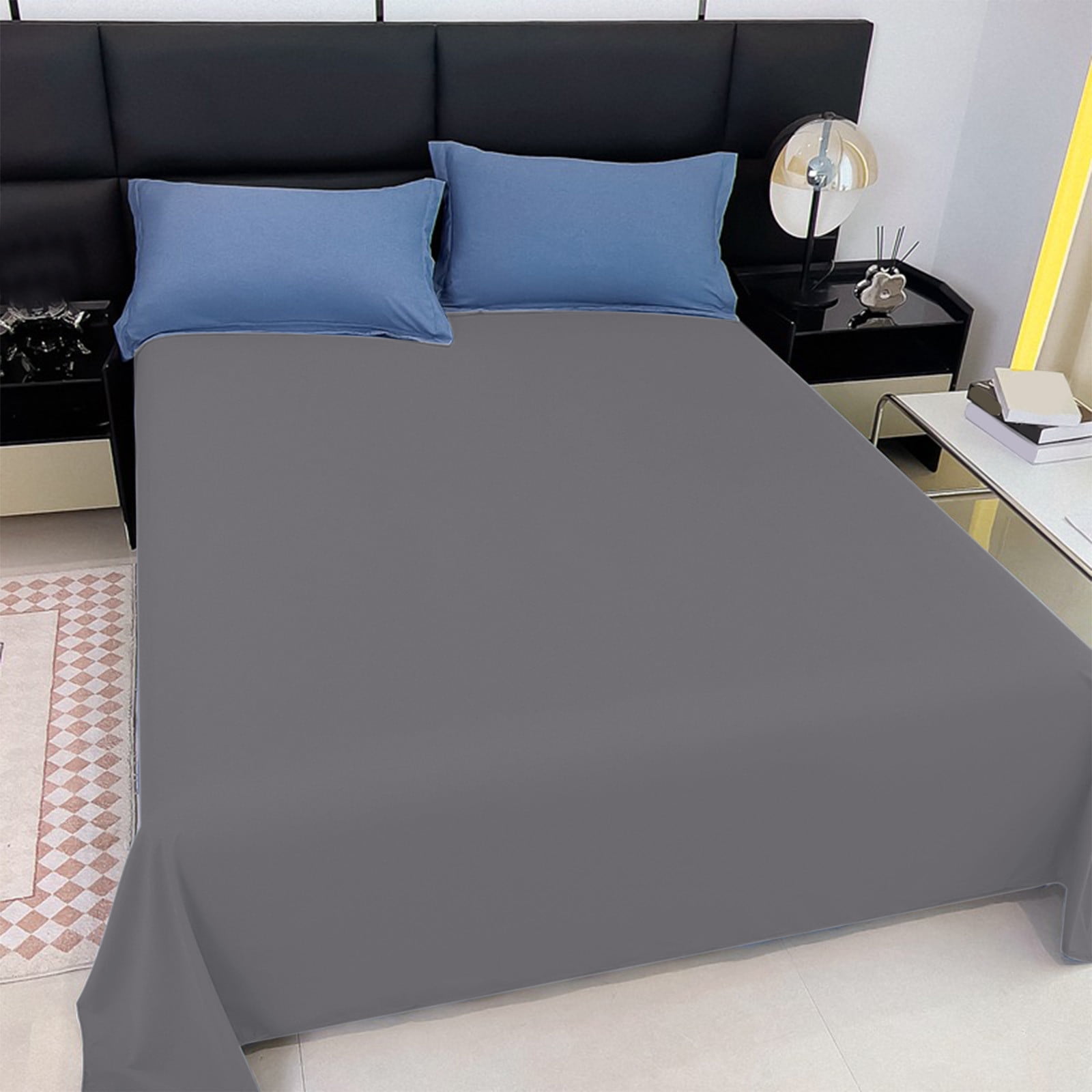 Waterproof Bed Flat Sheet ,Best Season Cotton Sheet-Long Staple Cotton Sheets Set, Soft Cotton Bed Sheets,Reusable Washable Mattress Protector Sheet, Furniture Cover for Bedding,Couch Black - Image 5