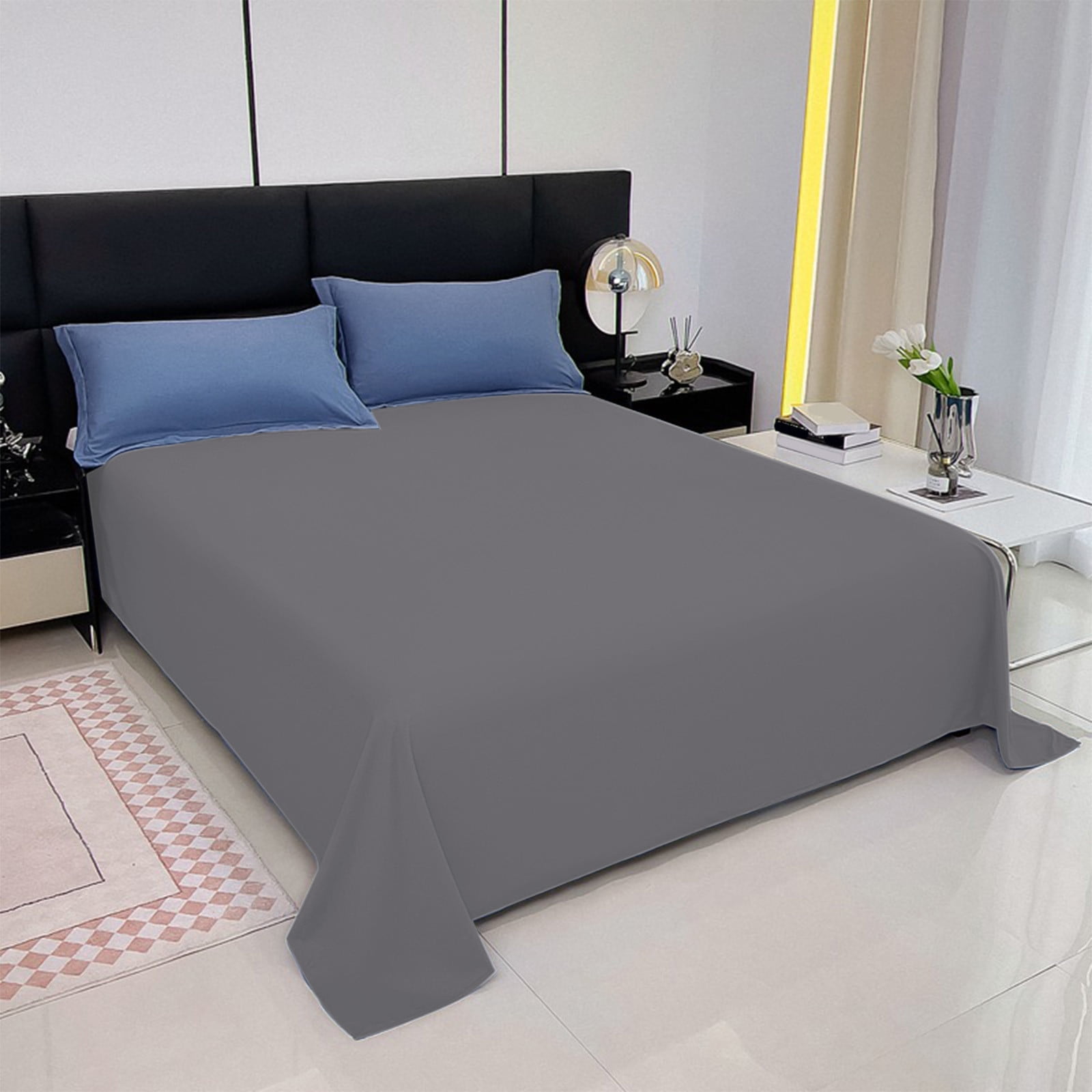 Waterproof Bed Flat Sheet ,Best Season Cotton Sheet-Long Staple Cotton Sheets Set, Soft Cotton Bed Sheets,Reusable Washable Mattress Protector Sheet, Furniture Cover for Bedding,Couch Black - Image 6