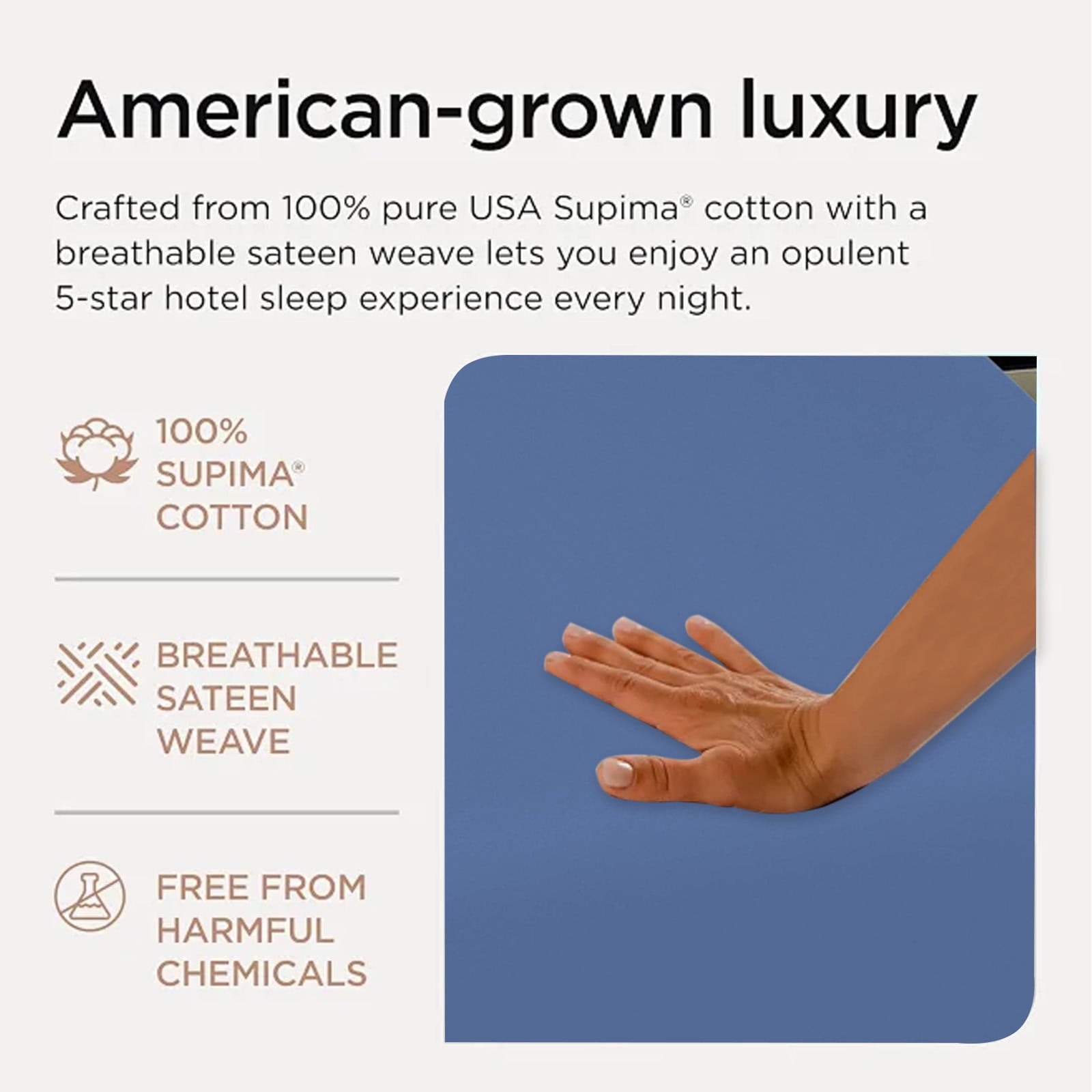 Waterproof Bed Flat Sheet ,Best Season Cotton Sheet-Long Staple Cotton Sheets Set, Soft Cotton Bed Sheets,Reusable Washable Mattress Protector Sheet, Furniture Cover for Bedding,Couch Blue - Image 2